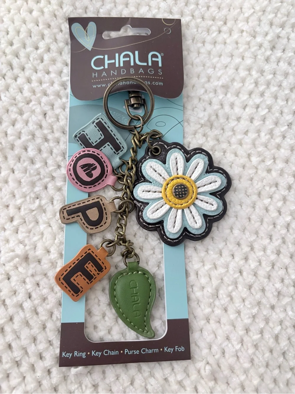 Chala Daisy Keychain Purse Charm Keychain Key Fob - NWT